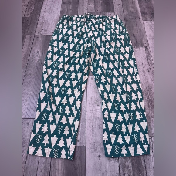 Hanna Andersson Other - Hanna Andersson Pajama Bottoms Green Christmas Trees Unisex Large Holiday